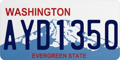 WA license plate AYD1350