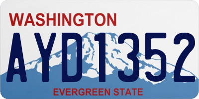 WA license plate AYD1352