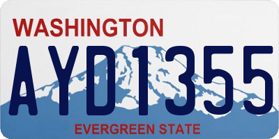 WA license plate AYD1355