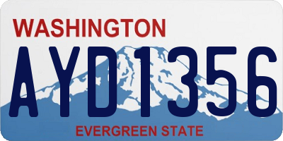 WA license plate AYD1356