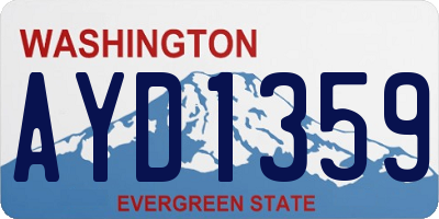 WA license plate AYD1359