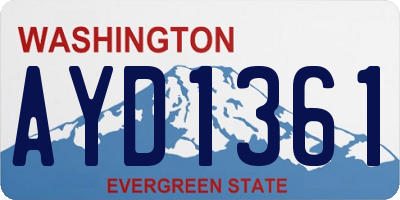 WA license plate AYD1361