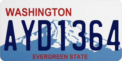 WA license plate AYD1364