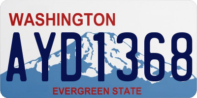 WA license plate AYD1368