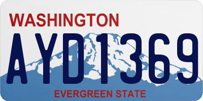 WA license plate AYD1369
