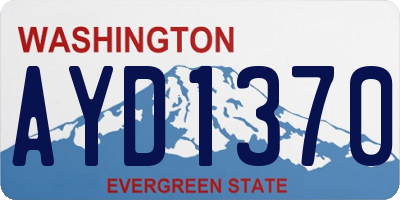 WA license plate AYD1370