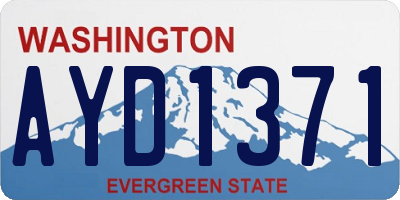 WA license plate AYD1371