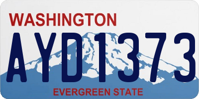 WA license plate AYD1373
