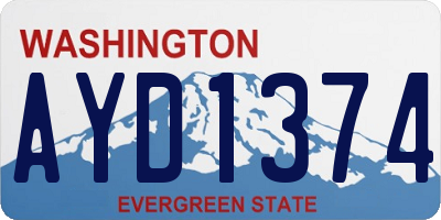 WA license plate AYD1374