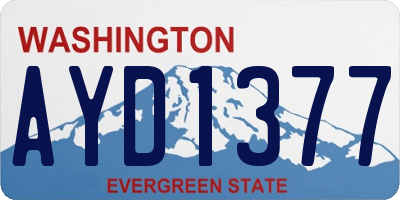 WA license plate AYD1377