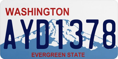 WA license plate AYD1378