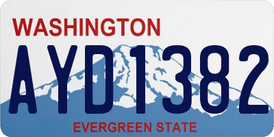 WA license plate AYD1382