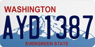 WA license plate AYD1387
