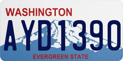 WA license plate AYD1390
