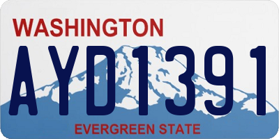 WA license plate AYD1391