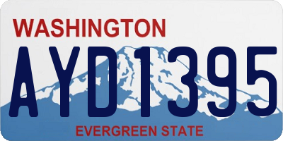 WA license plate AYD1395