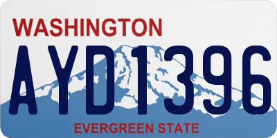 WA license plate AYD1396