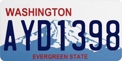WA license plate AYD1398