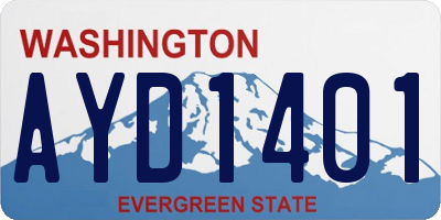 WA license plate AYD1401