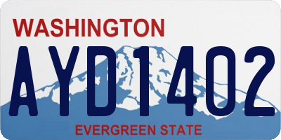 WA license plate AYD1402