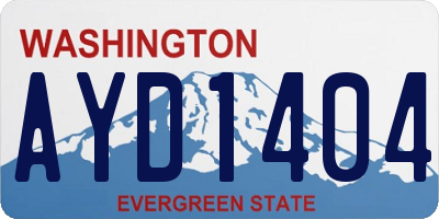 WA license plate AYD1404