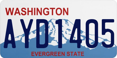 WA license plate AYD1405
