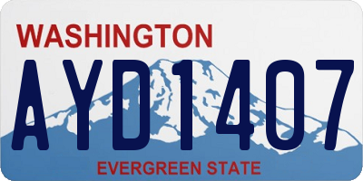 WA license plate AYD1407