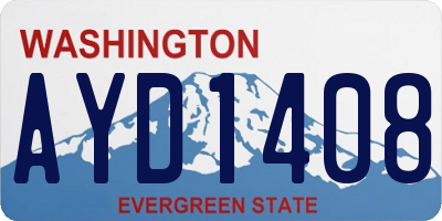 WA license plate AYD1408