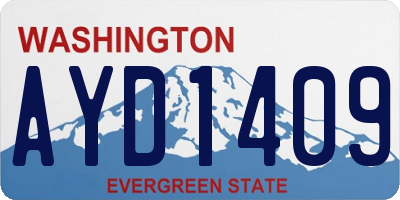 WA license plate AYD1409