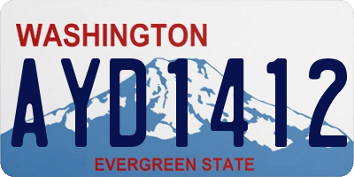 WA license plate AYD1412