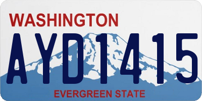 WA license plate AYD1415