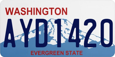 WA license plate AYD1420