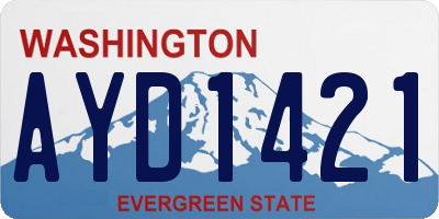 WA license plate AYD1421