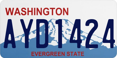 WA license plate AYD1424