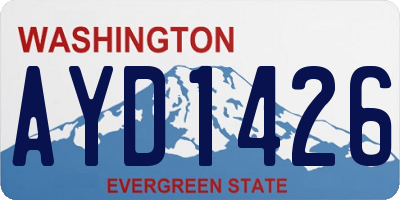 WA license plate AYD1426