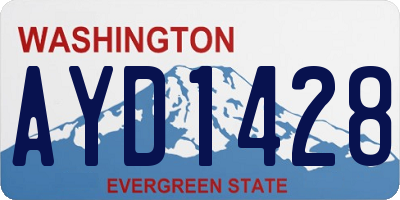 WA license plate AYD1428
