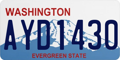 WA license plate AYD1430