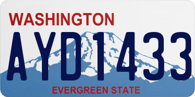 WA license plate AYD1433