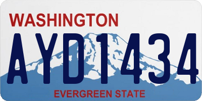 WA license plate AYD1434