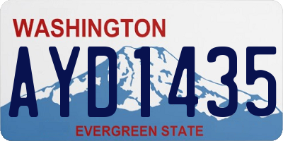 WA license plate AYD1435