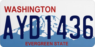 WA license plate AYD1436