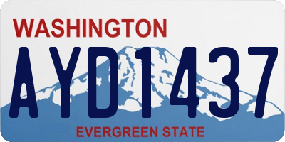 WA license plate AYD1437