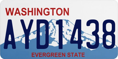 WA license plate AYD1438