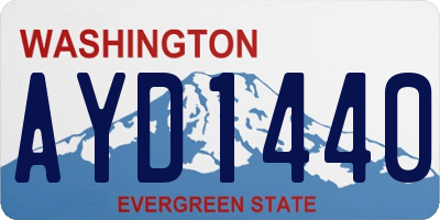 WA license plate AYD1440