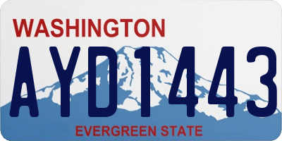 WA license plate AYD1443