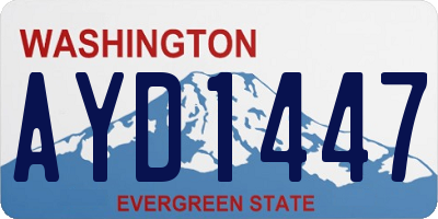 WA license plate AYD1447