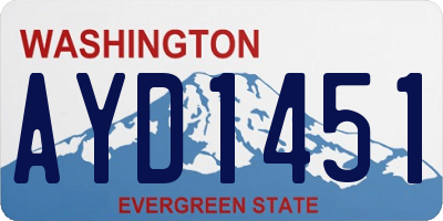 WA license plate AYD1451