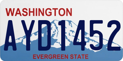 WA license plate AYD1452