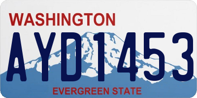 WA license plate AYD1453