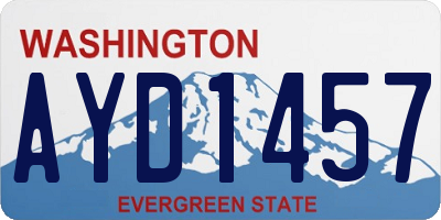 WA license plate AYD1457